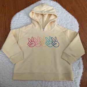 Baby GAP Peace Hoodie Sweatshirt 4 NWT Yellow